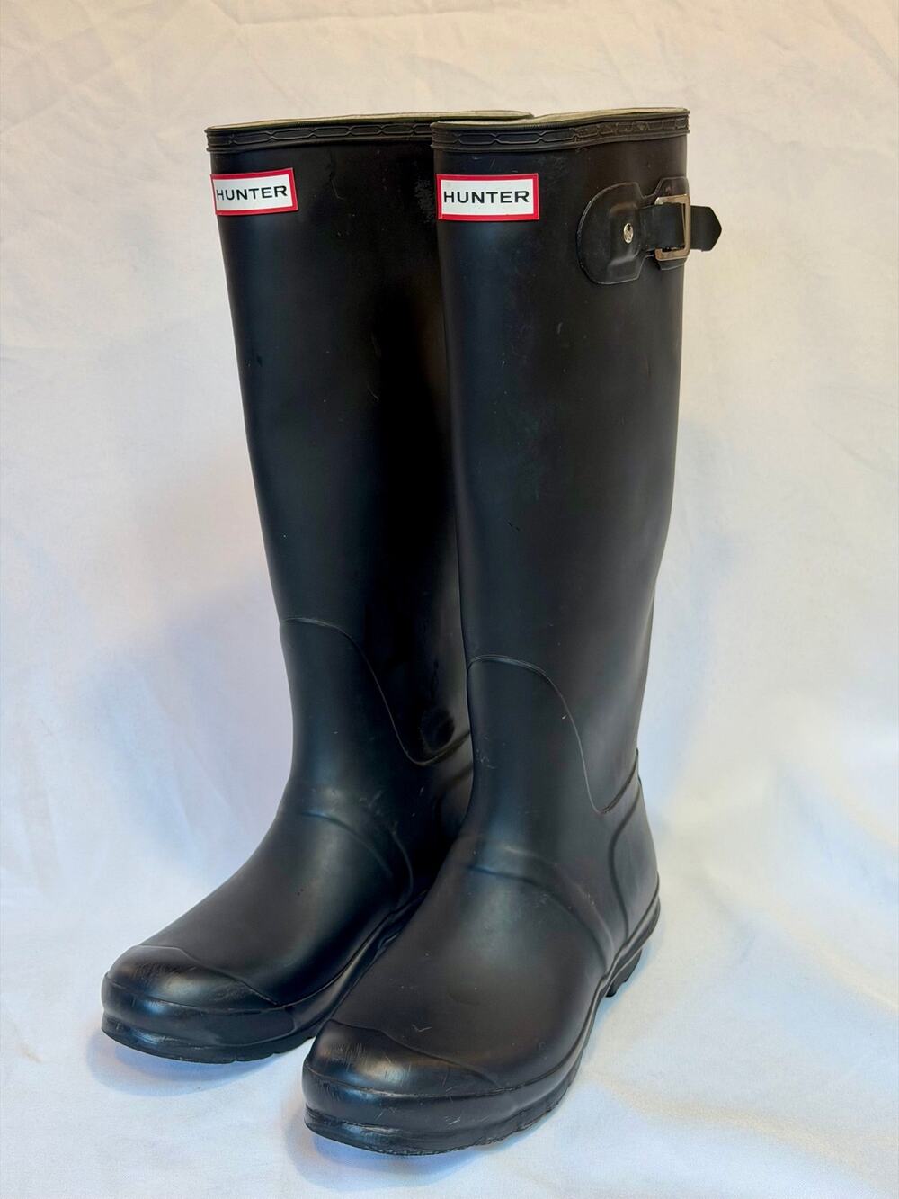 Hunter Original Tall Waterproof Rubber Rain Boots Black Women's Size 9